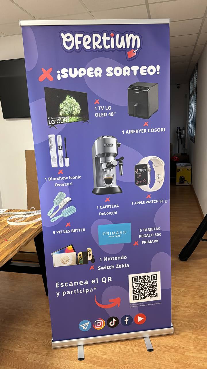 ¡Super Sorteo de Lanzamiento de Ofertium.es +2000€ en premios!